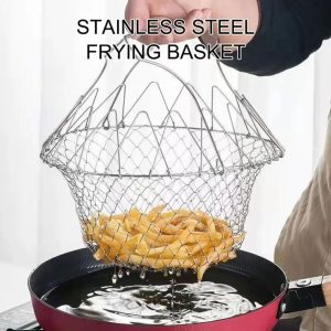 Stainless Steel Foldable Multifunctional Fryer Basket French Fry Strainer